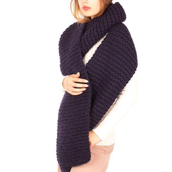 WOOL AND THE GANG MIDNIGHT BLUE SCARF | WOMENS SIZE 280X24 - Picture 2 of 2